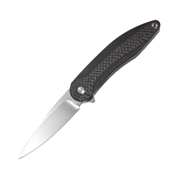 Stainless Steel Folding Knife Made Of G10 & Carbon Fiber Handle