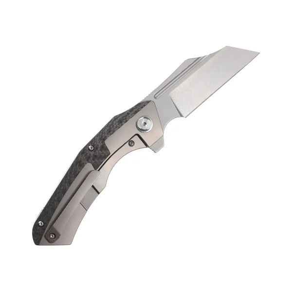 Stainless Steel Folding Knife with Belt Clip