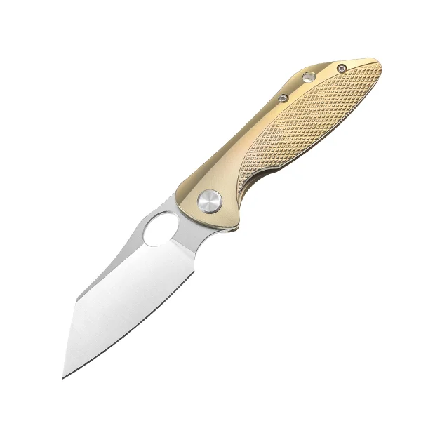 Stainless Steel Folding Knife with Titanium Handle