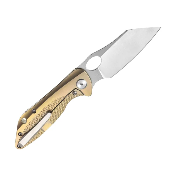 Stainless Steel Folding Knife with Titanium Handle