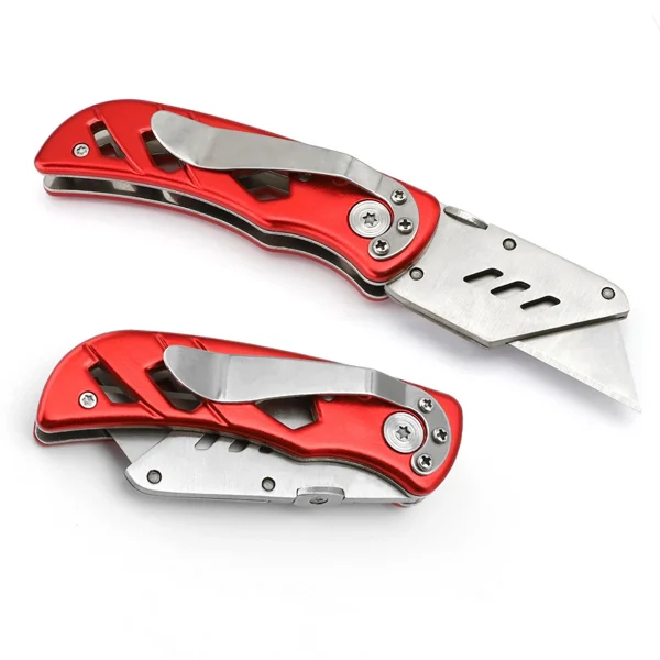 Stainless Steel Utility Knife with Belt Clip